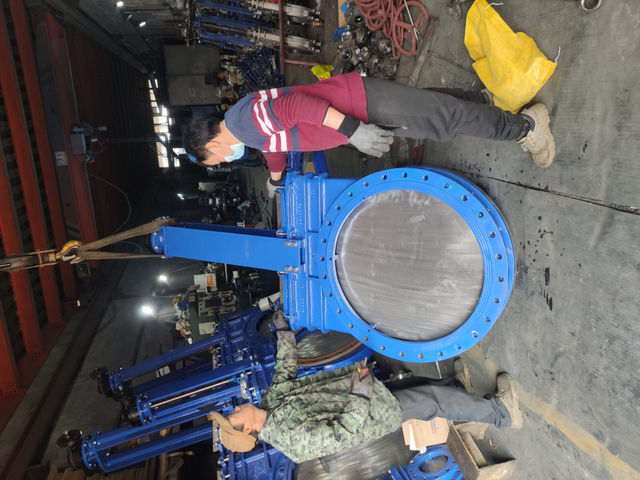 Gear Operated GGG40 Material Knife Gate Valve