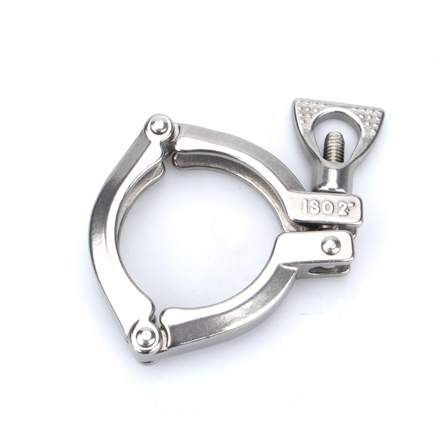 13MHHS Three Segment Clamp 304 stainless steel heavy duty tri-clamp with wing nut