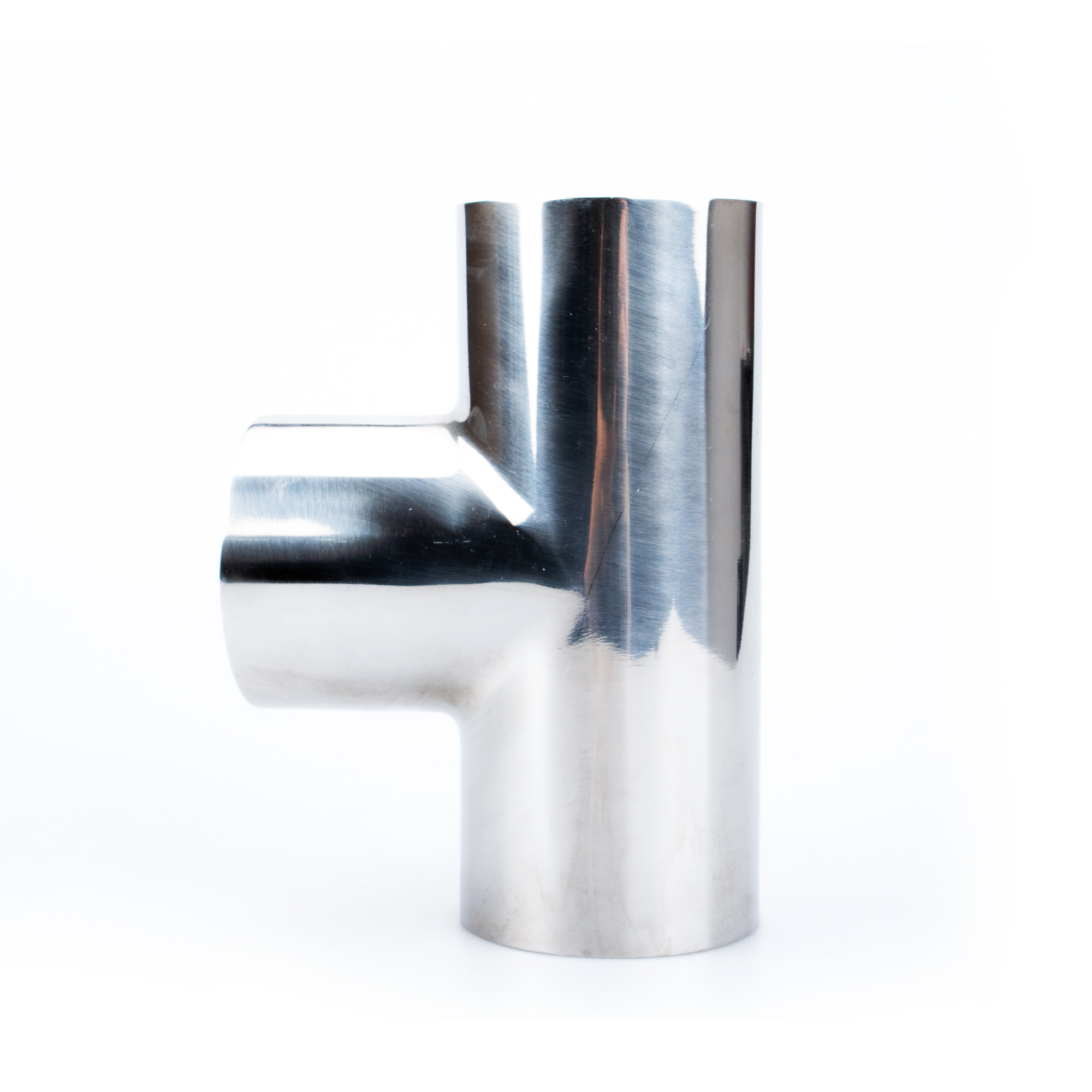 7W Long Weld Tee installed in hygienic stainless steel piping system