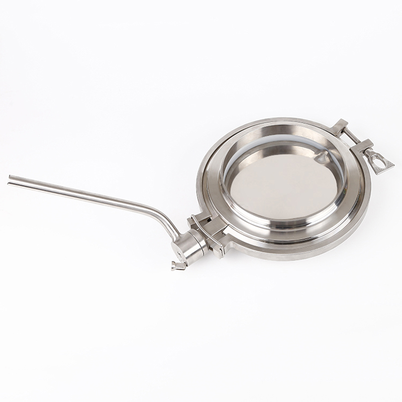 Manual lever handle of DN200 sanitary powder butterfly valve with position locking