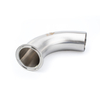 Polished 304SS L2CM 90 degree elbow – 32 RA surface finish sanitary clamp weld fitting