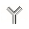 28W weld true Y tee sanitary butt-weld stainless steel fitting 304
