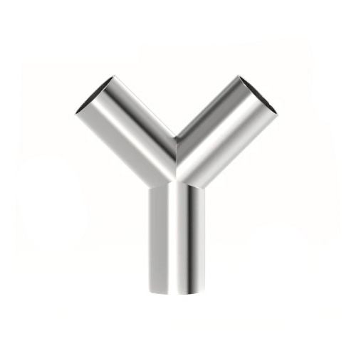 28W weld true Y tee sanitary butt-weld stainless steel fitting 304