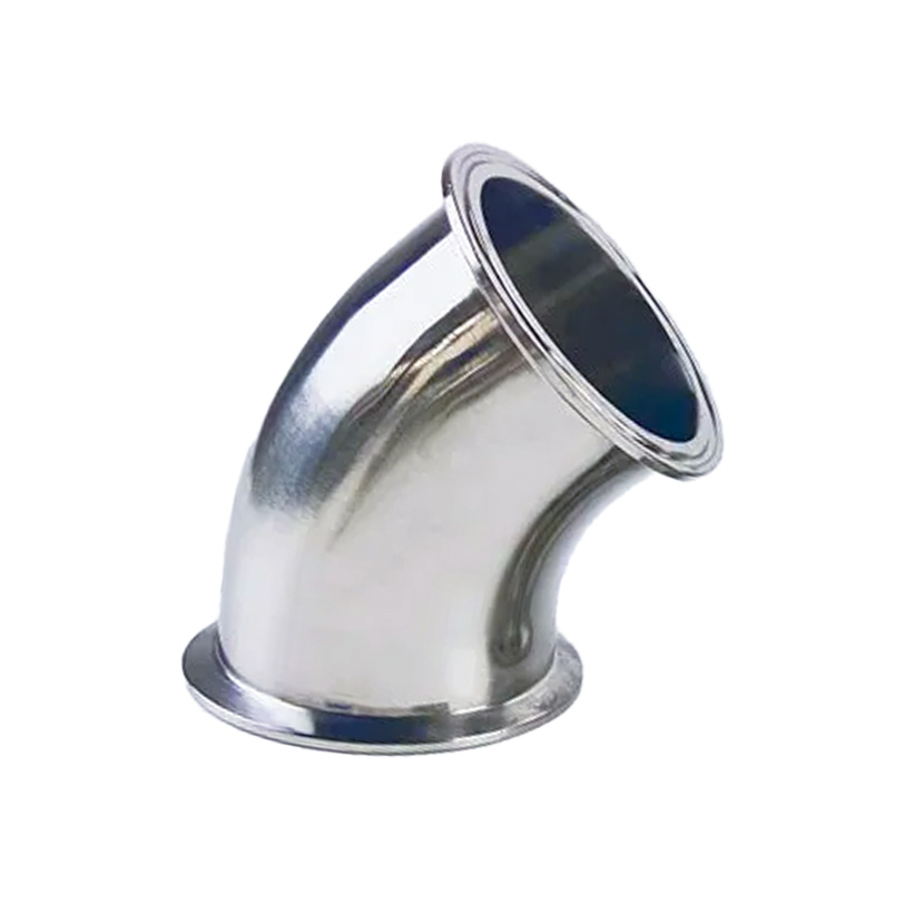 45° Sanitary Clamp Elbow – 2KMP Stainless Steel 45D Fitting | ISO 9001