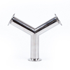 28BMP True Y dimensions diagram - tri-clamp sanitary Y-shaped fitting