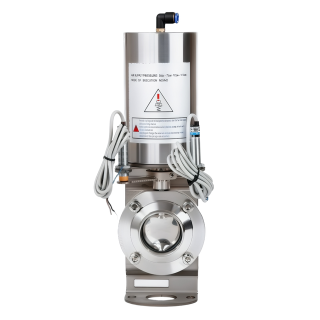 pneumatic sanitary butterfly valve T/C air-actuated stainless steel SIG/20