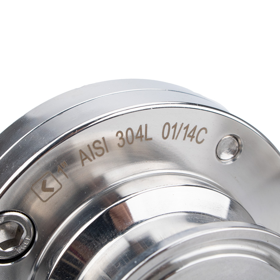 sanitary manual butterfly valve SIG/19 series installed in food processing line