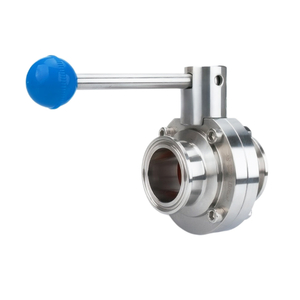 sanitary manual butterfly valve SIG/16 tri-clamp end stainless steel 316L
