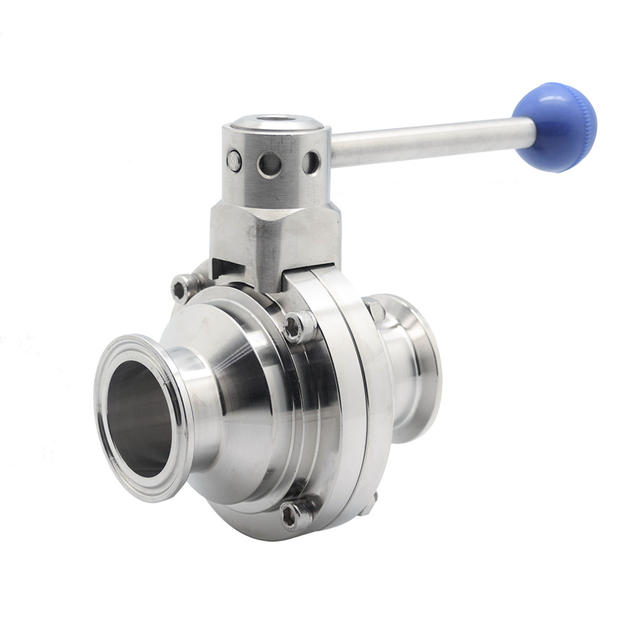 Sanitary Butterfly Type Ball Valve Mod. SIG/50 – Stainless Steel Hygienic Butterfly Ball Valve with Tri-Clamp Connection for Food Beverage Pharmaceutical Processing