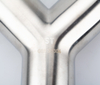 28W sanitary true Y tee butt weld stainless steel pipe fitting