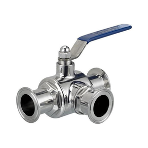 Sanitary 3-Way Ball Valve Manual Mod.SIG/42 – 316 stainless steel tri-clamp diverter valve with manual handle