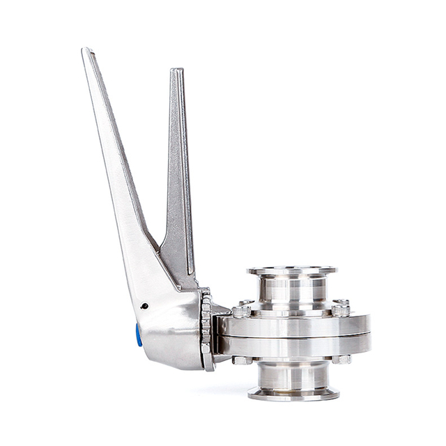 sanitary manual butterfly valve Mod.SIG/19 tri-clamp stainless steel lever handle