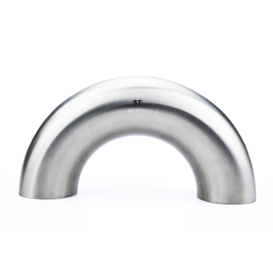 2WUL 180 Degree Return Bend - 316L Stainless Steel Sanitary Butt Weld U-Bend Fitting