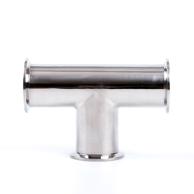 7MP Clamp Equal Tee - 316L Stainless Steel Sanitary Tri-Clamp Tee Fitting
